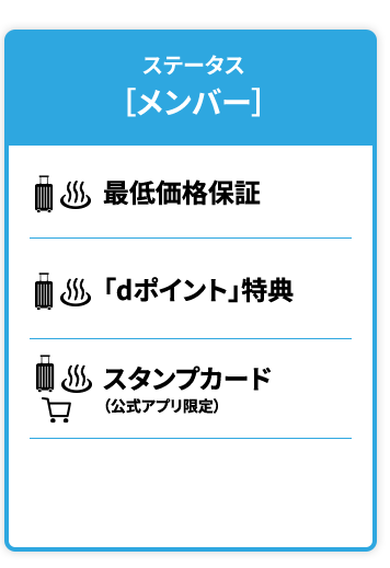 ステータス特典［メンバー］ベストレート「dポイント」特典 スタンプカード※アプリ限定！
