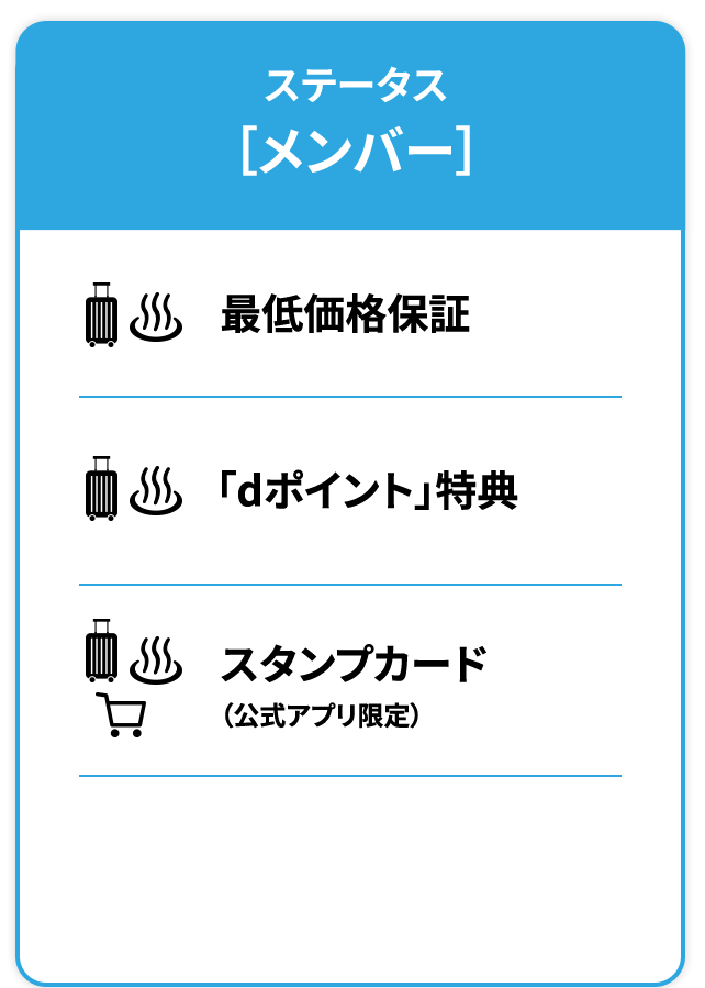 ステータス特典［メンバー］ベストレート「dポイント」特典 スタンプカード※アプリ限定！